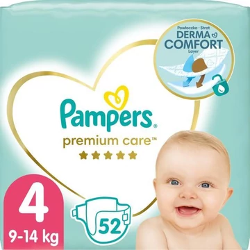 Pampers Premium Care 4-es méret, 9-14kg, 52db
