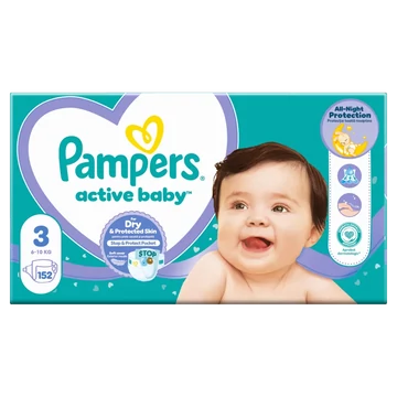 Pampers Active Baby 3-as méret, 6-10kg, 152db
