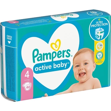 Pampers Active Baby 4-es méret, 9-14kg, 46db