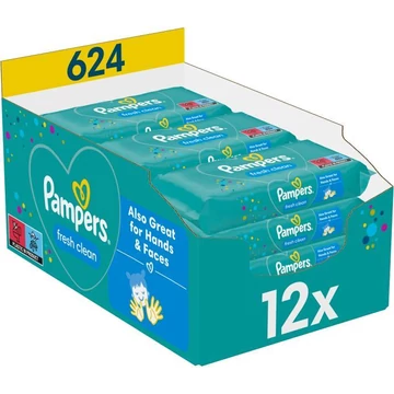 Pampers Fresh Clean törlőkendő (12x52) 624db