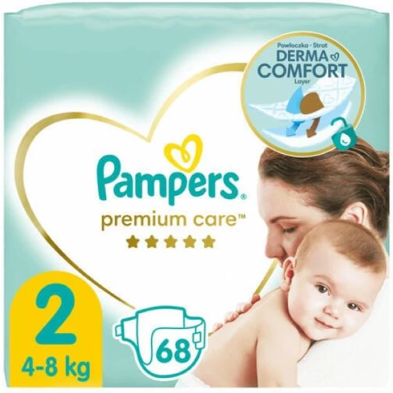 Pampers Premium Care 2-es méret, 4-8kg, 68db