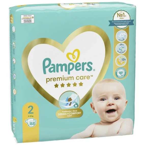 Pampers Premium Care 2-es méret, 4-8kg, 88db