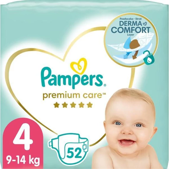 Pampers Premium Care 4-es méret, 9-14kg, 52db