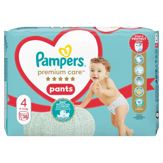 Pampers Premium Care Pants 4-es méret, 9-15kg, 38db