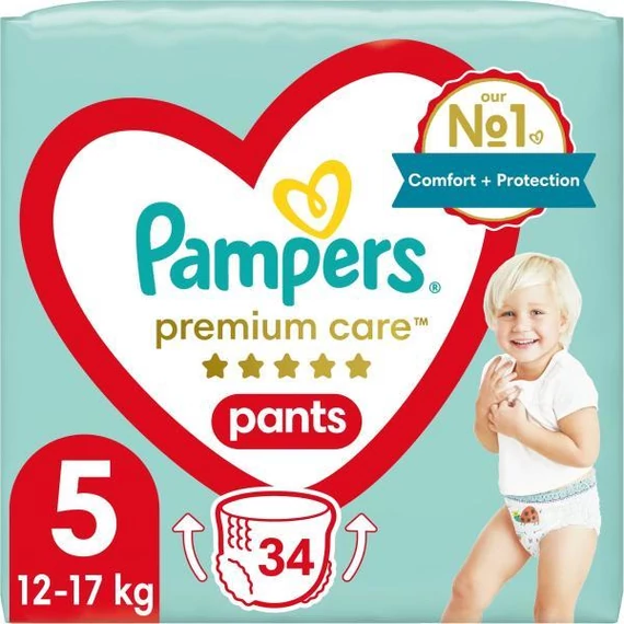 Pampers Premium Care Pants 5-ös méret, 12-17kg, 34db