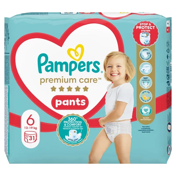 Pampers Premium Care Pants 6-os méret, 15+kg, 31db