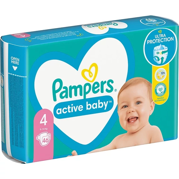 Pampers Active Baby 4-es méret, 9-14kg, 46db