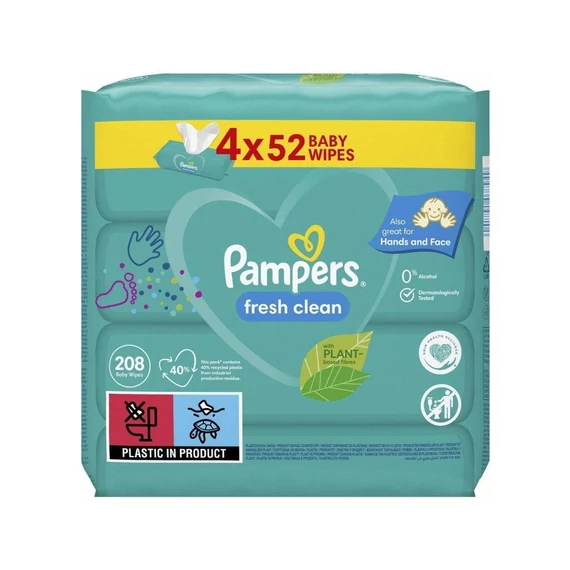 Pampers Fresh Clean törlőkendő (4x52) 208db